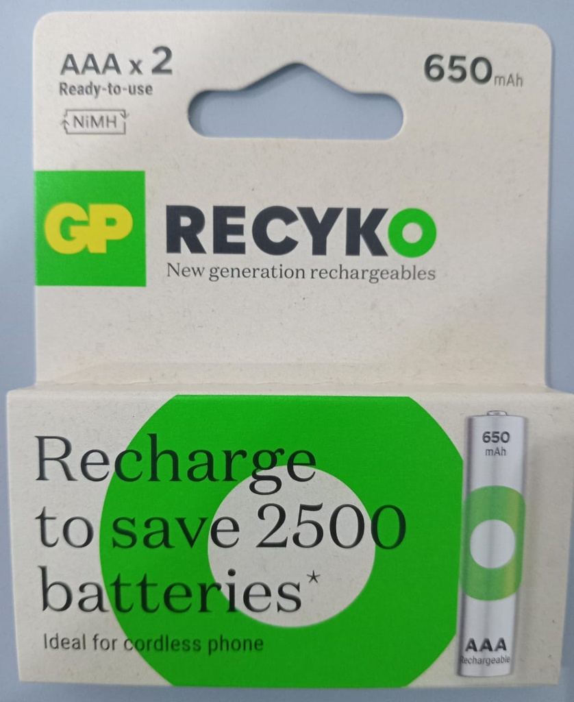 GP AAA 1.2V 650MAH BATTERY