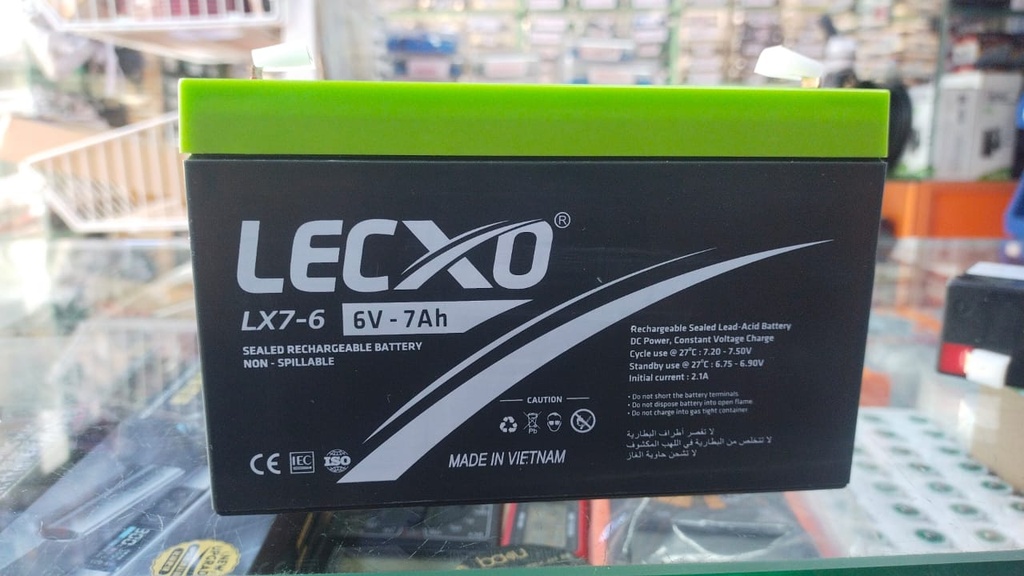 LECXO BATTERY 6V 7AH
